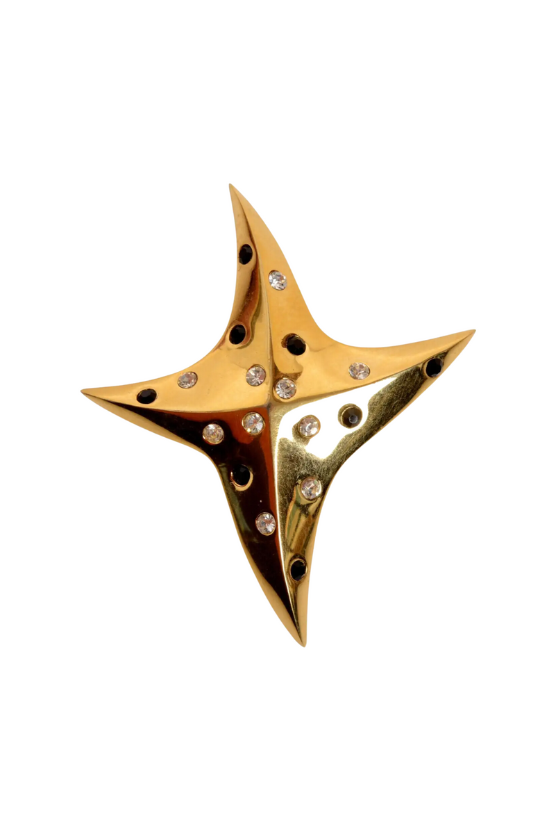 GIVENCHY　ブローチ Givenchy 1980's Vintage Star Brooch with Rhinestones and Faux