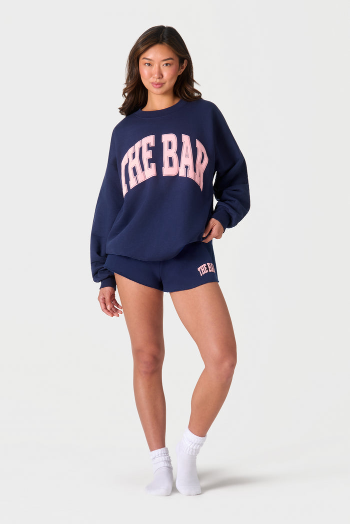 VARSITY SWEATSHIRT NAVY/SUN DRIED