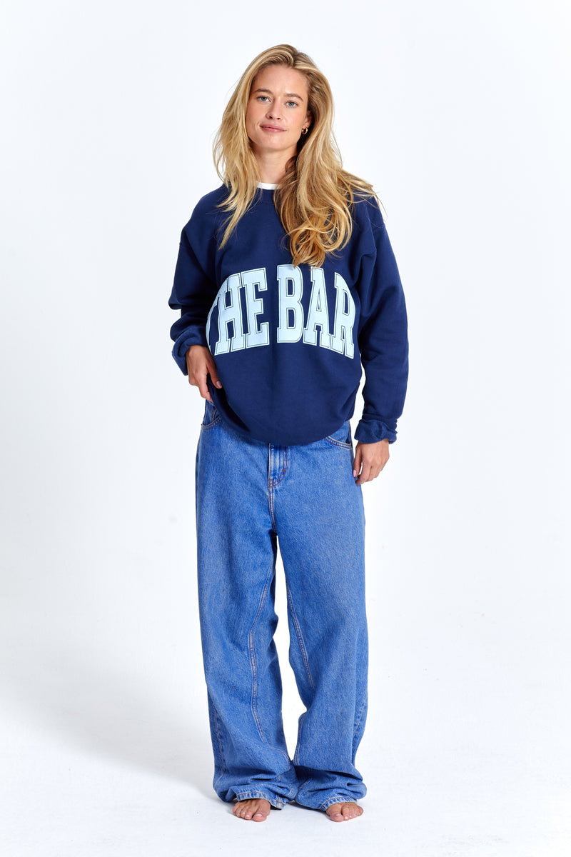 VARSITY SWEATSHIRT NAVY/BABY BLUE