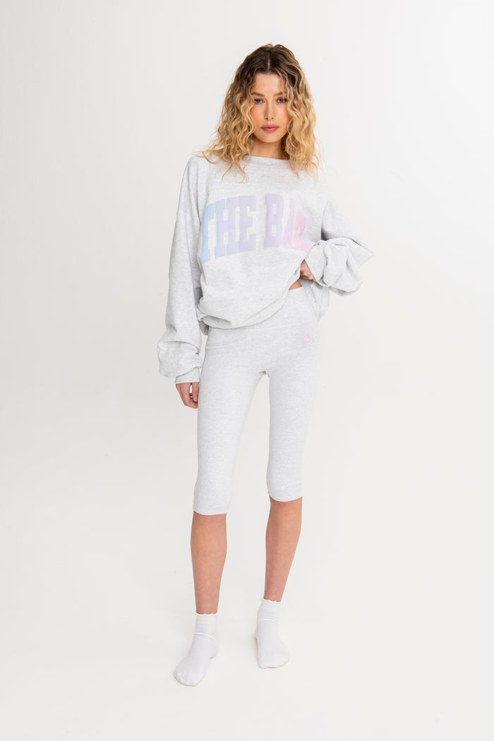 VARSITY CAPRI LT HEATHER GREY/PEONY