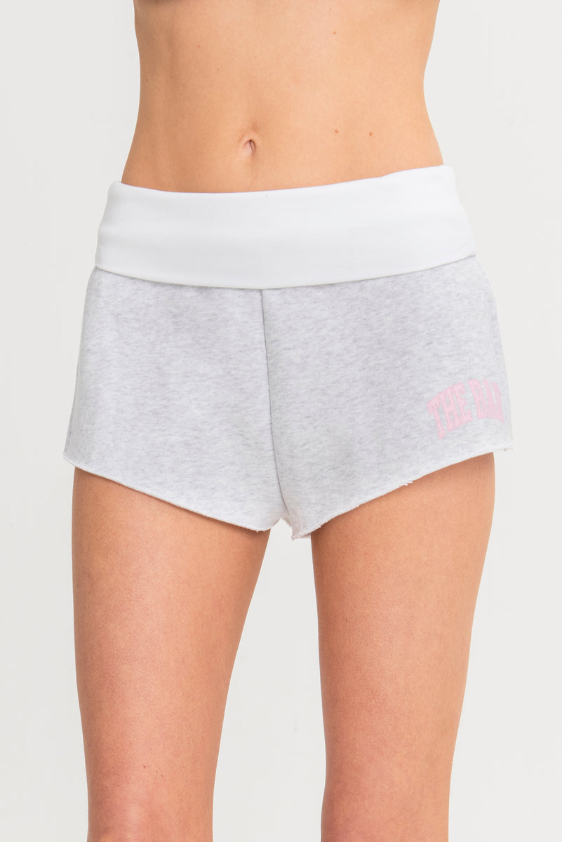 FOLD OVER SHORT LT HEATHER GREY / PEONY – The Bar