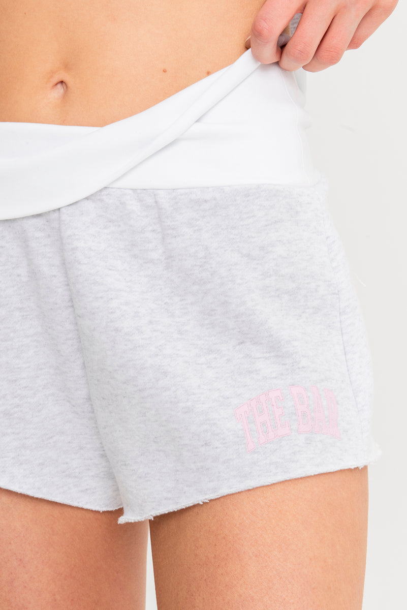 FOLD OVER SHORT LT HEATHER GREY / PEONY – The Bar