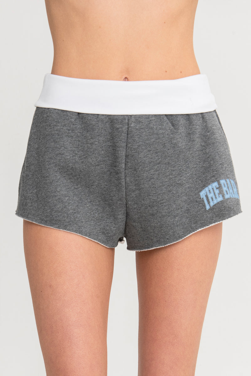 FOLD OVER SHORT DARK HEATHER GREY / IRIS – The Bar