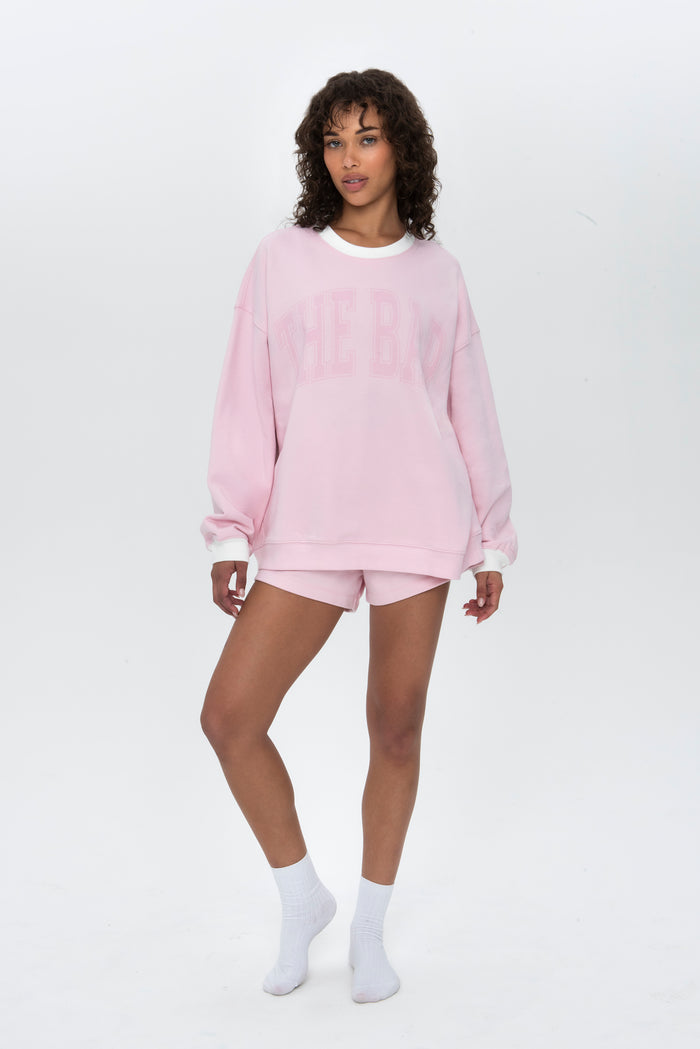 THE BAR X DD OVERSIZED CREW - CUPID & WHITE