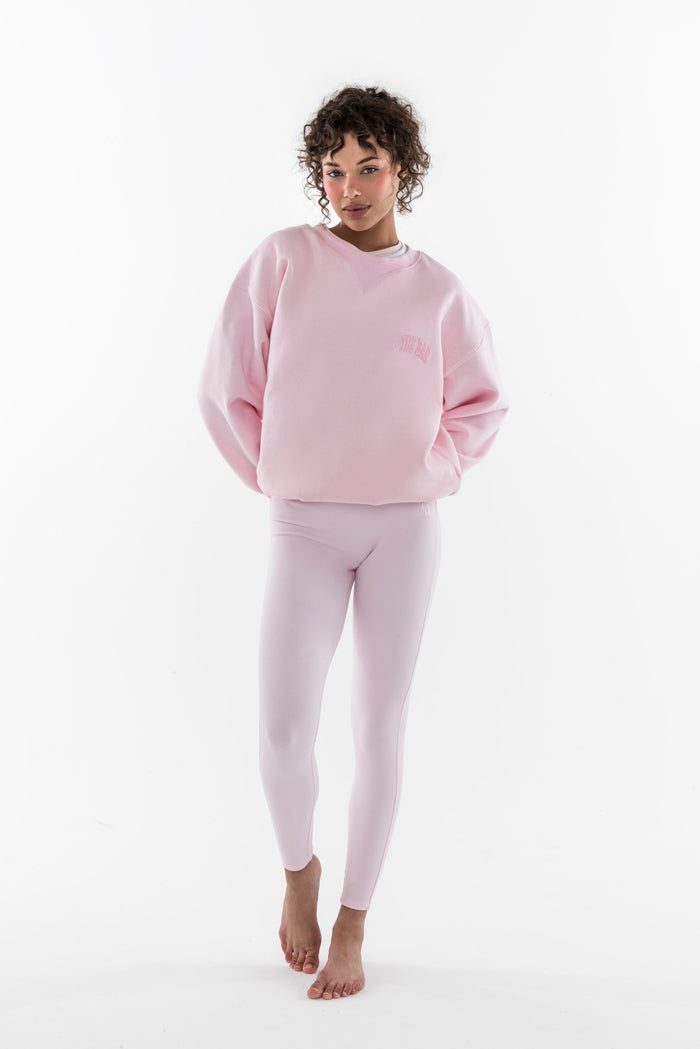 VARSITY TUCKED SWEATSHIRT BLUSH/PINK