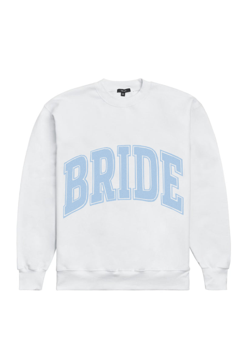 BRIDE SWEATSHIRT WHITE/BABY BLUE – The Bar