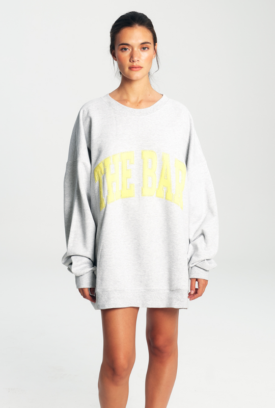 在庫処分 半額 VARSITY Bar The – GREY/LEMON HEATHER LT SWEATSHIRT ミュージシャン