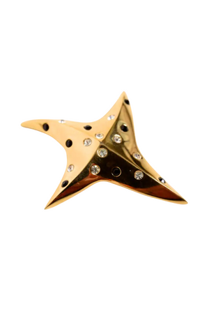 
                  
                    Load image into Gallery viewer, Givenchy 1980&amp;#39;s Vintage Star Brooch with Rhinestones and Faux Sapphires
                  
                