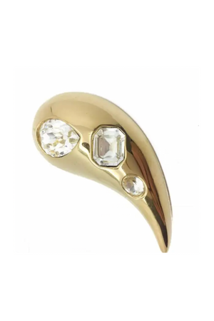 
                  
                    Load image into Gallery viewer, Givenchy  1990&amp;#39;s Vintage Gold and Crystal Brooch
                  
                