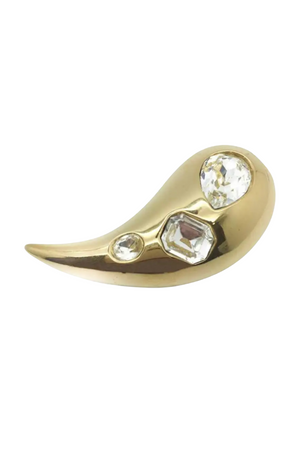 
                  
                    Load image into Gallery viewer, Givenchy  1990&amp;#39;s Vintage Gold and Crystal Brooch
                  
                