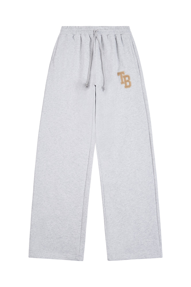 ARLO WIDE LEG SWEATPANTS LT HEATHER GREY/NUDE – The Bar
