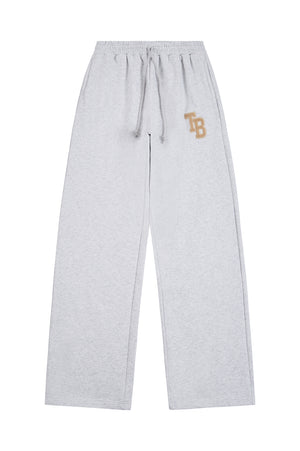ARLO WIDE LEG SWEATPANTS LT HEATHER GREY/NUDE – The Bar