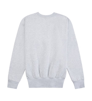 VARSITY TUCKED SWEATSHIRT LT HEATHER GREY/PINK – The Bar