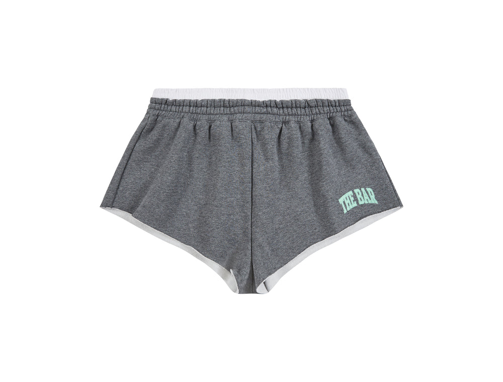 VARSITY SHORTS DARK HEATHER GREY/MINT – The Bar