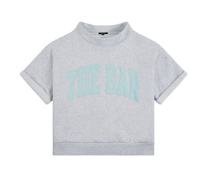 HIGHNECK SHORT SLEEVE LT HEATHER GREY/MINT – The Bar