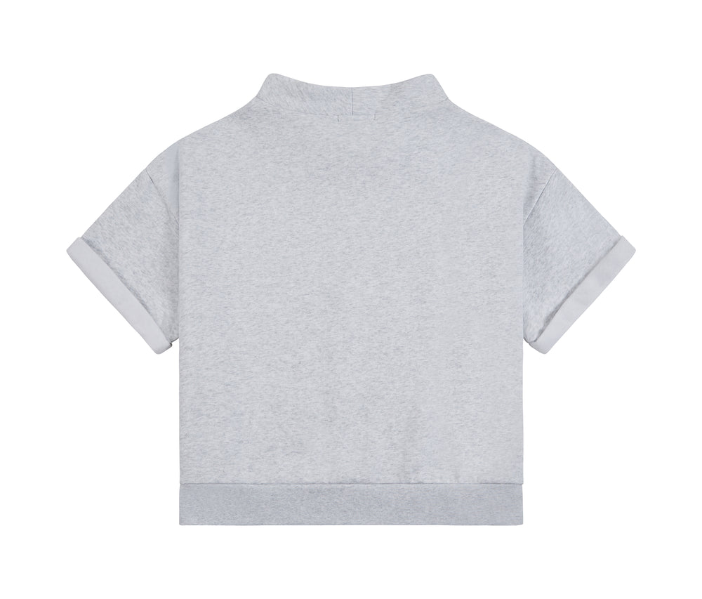 HIGHNECK SHORT SLEEVE LT HEATHER GREY/MINT – The Bar