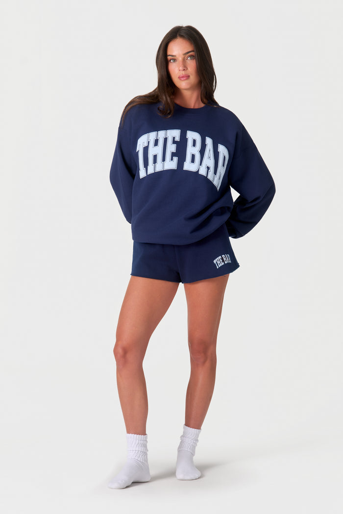 VARSITY SWEATSHIRT NAVY/BABY BLUE