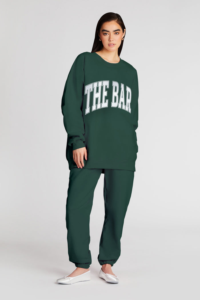 VARSITY SWEATPANTS HUNTER/WHITE