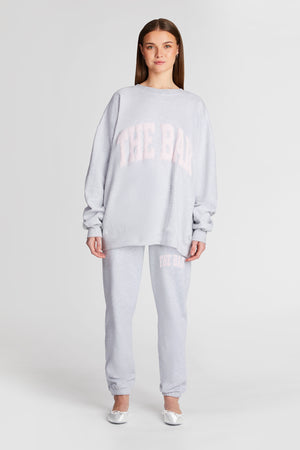 
                  
                    Load image into Gallery viewer, VARSITY SWEATPANTS LT HEATHER GREY/BLUSH
                  
                