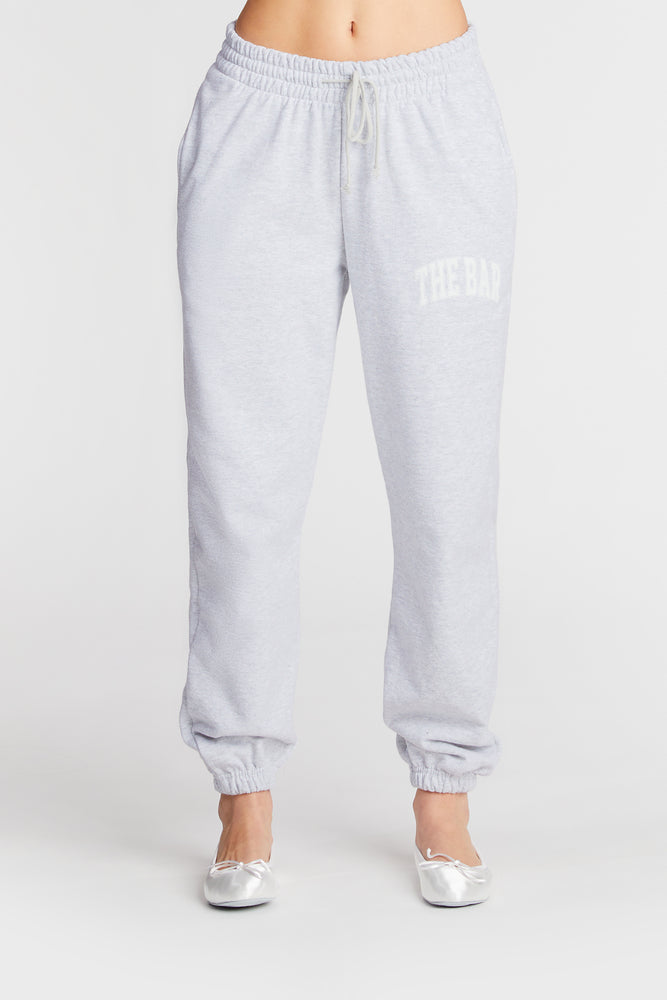 
                  
                    Load image into Gallery viewer, VARSITY SWEATPANTS LT HEATHER GREY / WHITE
                  
                