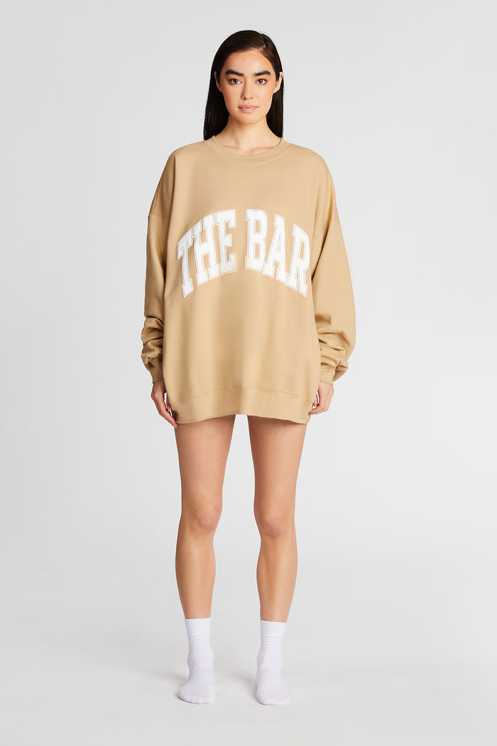 VARSITY SWEATSHIRT BEIGE