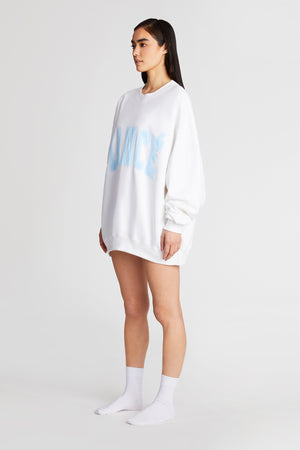
                  
                    Load image into Gallery viewer, FIANCE SWEATSHIRT WHITE/BABY BLUE
                  
                