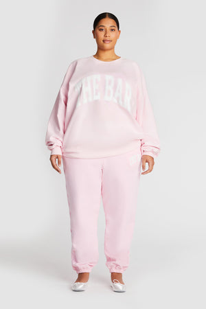 
                  
                    Load image into Gallery viewer, VARSITY SWEATPANTS BLUSH/WHITE
                  
                