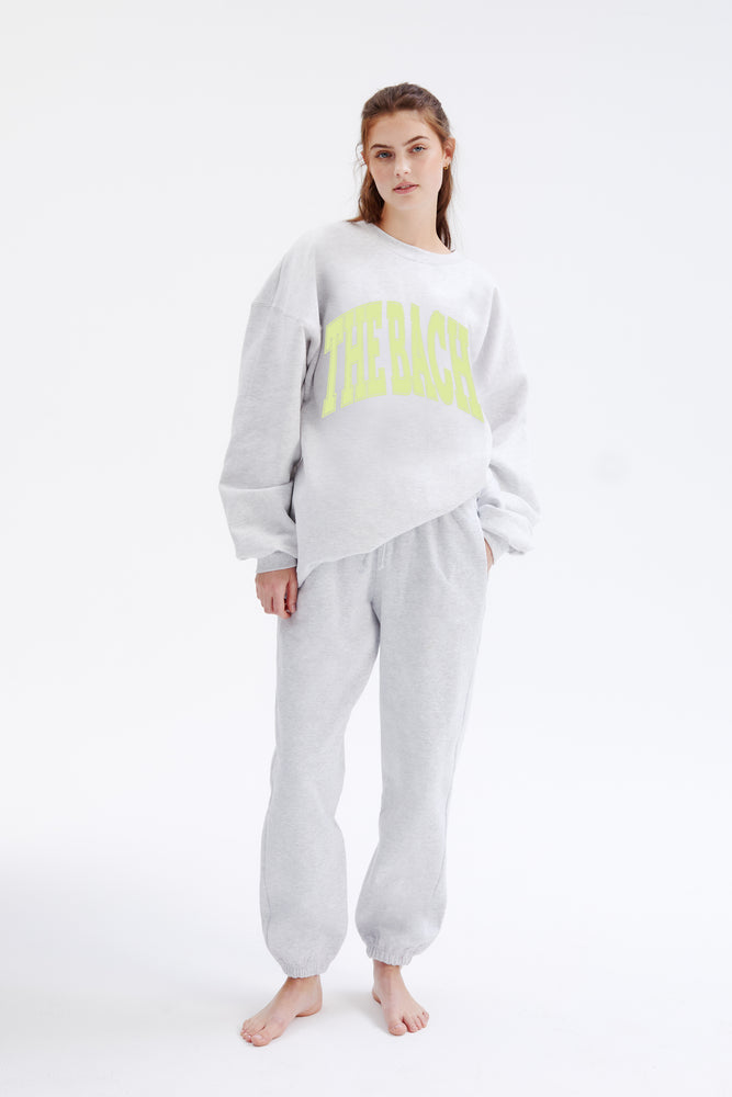 
                  
                    Load image into Gallery viewer, THE BACH SWEATSHIRT LT HEATHER GREY / LIME
                  
                
