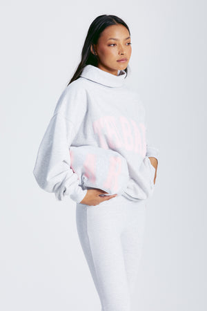 
                  
                    Load image into Gallery viewer, VARSITY POUCH LT HEATHER GREY/PINK
                  
                