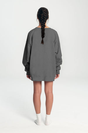 
                  
                    Load image into Gallery viewer, VARSITY SWEATSHIRT SLATE GREY
                  
                