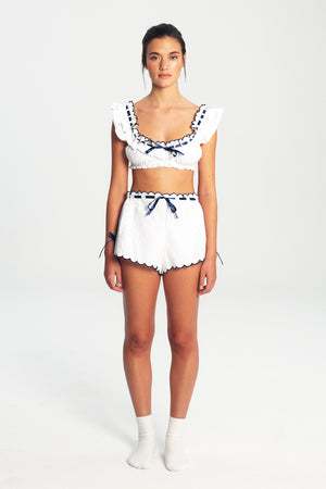 
                  
                    Load image into Gallery viewer, ALBA SHORT WHITE/BLUEBERRY
                  
                