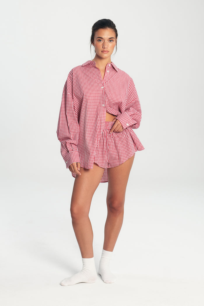 WINSTON TOP CRANBERRY/WHITE