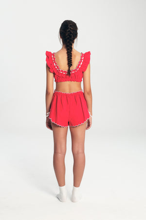 
                  
                    Load image into Gallery viewer, ALBA SHORT CRANBERRY/WHITE
                  
                