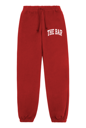 
                  
                    Load image into Gallery viewer, VARSITY SWEATPANTS RUBY/WHITE
                  
                