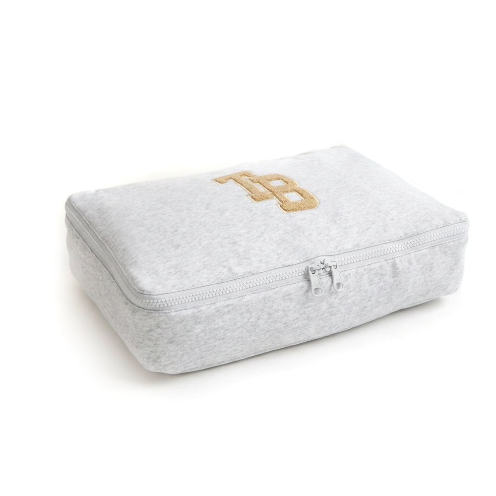 VARSITY POUCH/PACKING CUBE LT HEATHER GREY/NUDE – The Bar