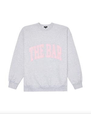 
                  
                    Load image into Gallery viewer, VARSITY SWEATSHIRT LT HEATHER GREY / BLUSH
                  
                