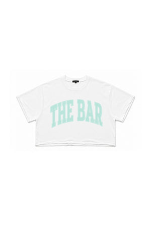 CROPPED TEE WHITE/MINT – The Bar