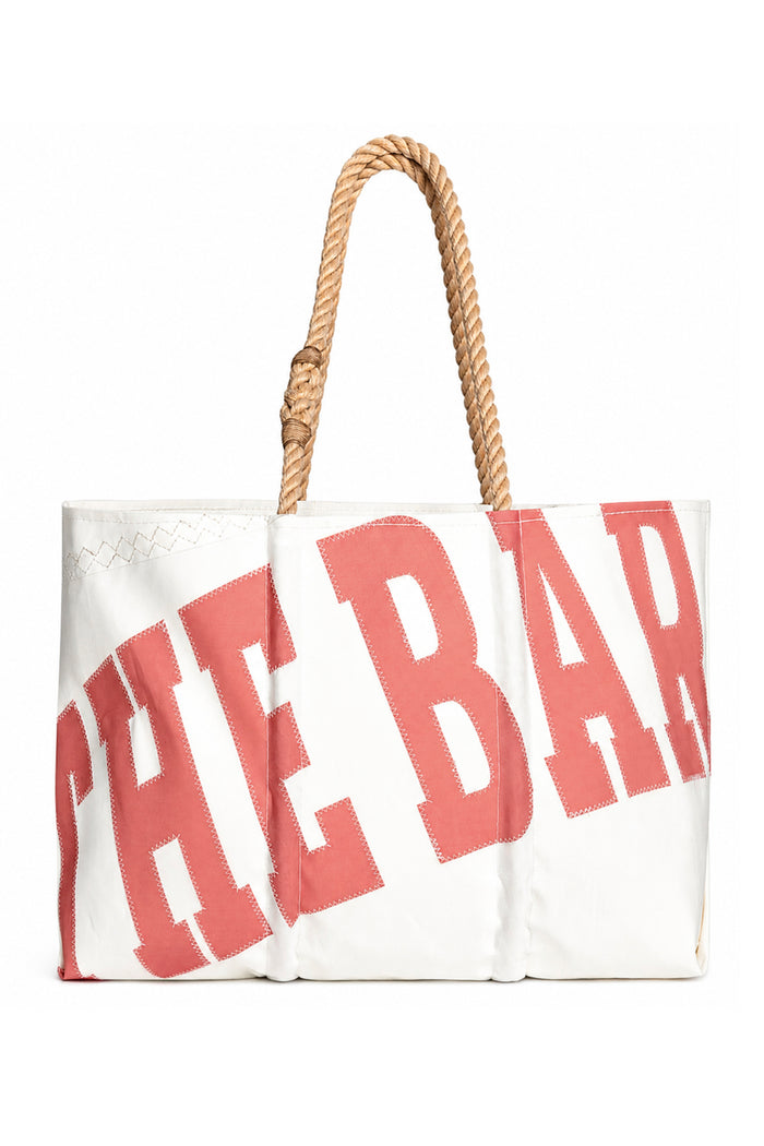SEA BAGS MAINE FOR THE BAR LARGE CORAL/WHITE