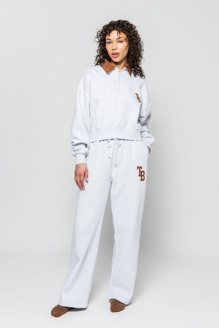 EMBER HALF-ZIP LT HEATHER GREY / EMBER
