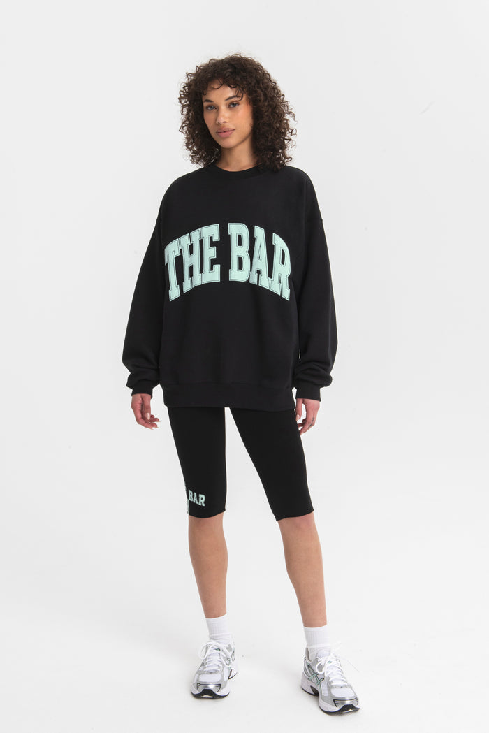 VARSITY SWEATSHIRT BLACK/MINT