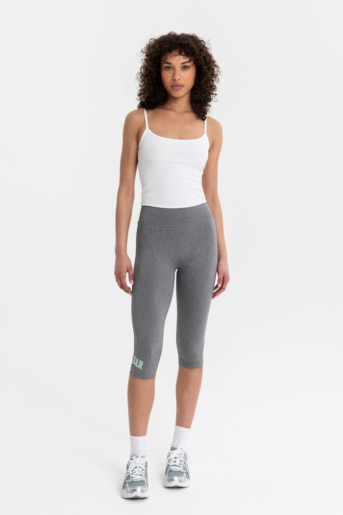 VARSITY CAPRI DARK HEATHER GREY/MINT