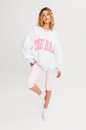 INSIDE OUT REVERSIBLE SWEATSHIRT - LT HEATHER GREY / PEONY – The Bar