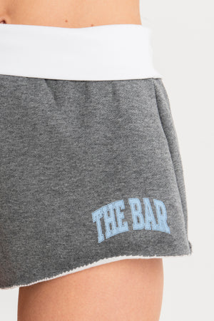 FOLD OVER SHORT DARK HEATHER GREY / IRIS – The Bar