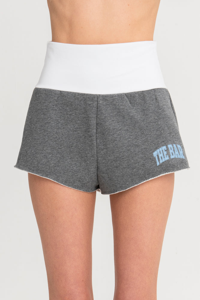 FOLD OVER SHORT DARK HEATHER GREY / IRIS – The Bar