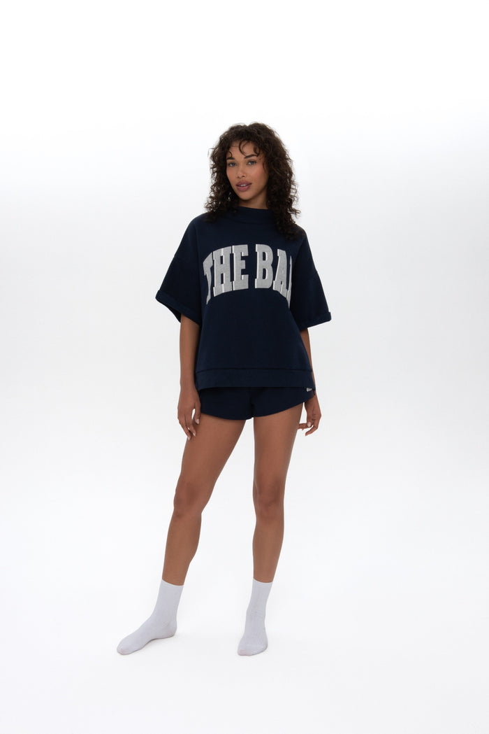SHORT SLEEVE TWILL APPLIQUÉ HIGHER NECK HUDSON