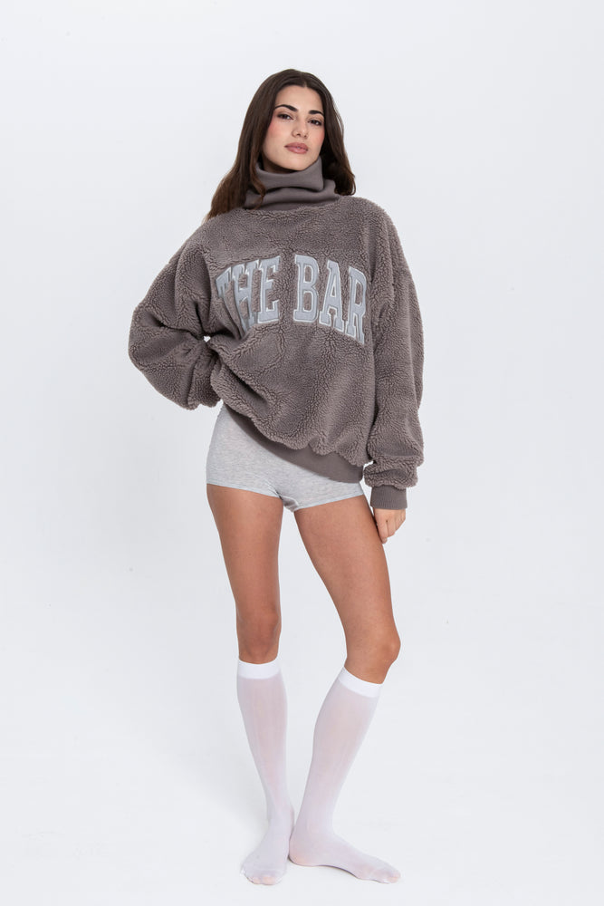 GIGI HIGHEST NECK SWEATSHIRT CINDER/GREY – The Bar
