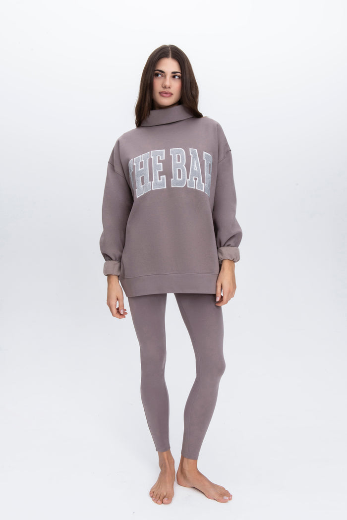 ARLO HIGHEST NECK SWEATSHIRT CINDER/GREY