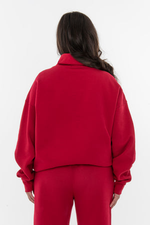 CHARLES HIGHEST NECK HERITAGE SWEATSHIRT RUBY – The Bar