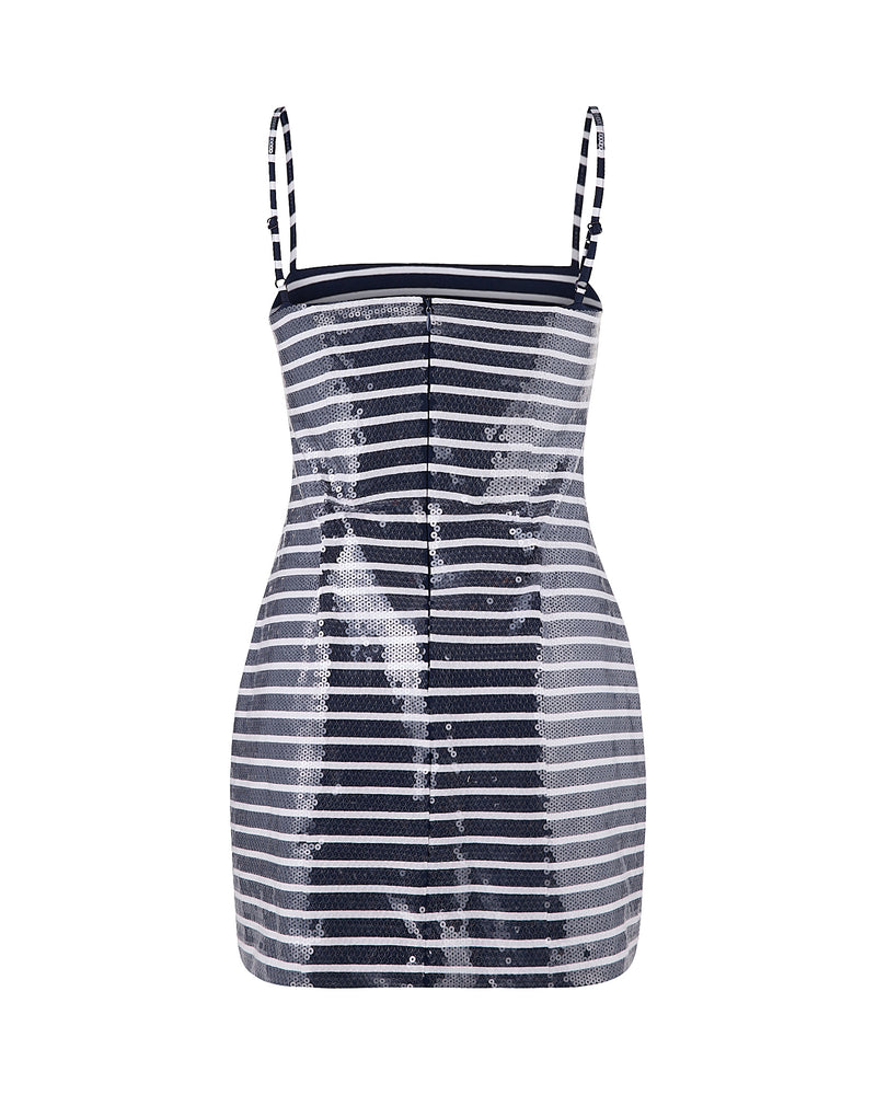 club l wrap striped sequin mini dress A-Line Mini Chainmail Disco Rainbow Disc Sequin Dress Victray