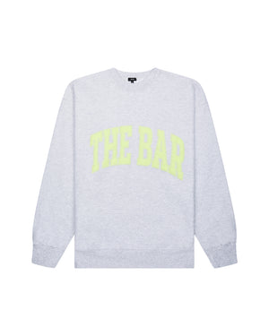 
                  
                    Load image into Gallery viewer, VARSITY SWEATSHIRT LT HEATHER GREY/ LIME
                  
                